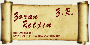 Zoran Reljin vizit kartica